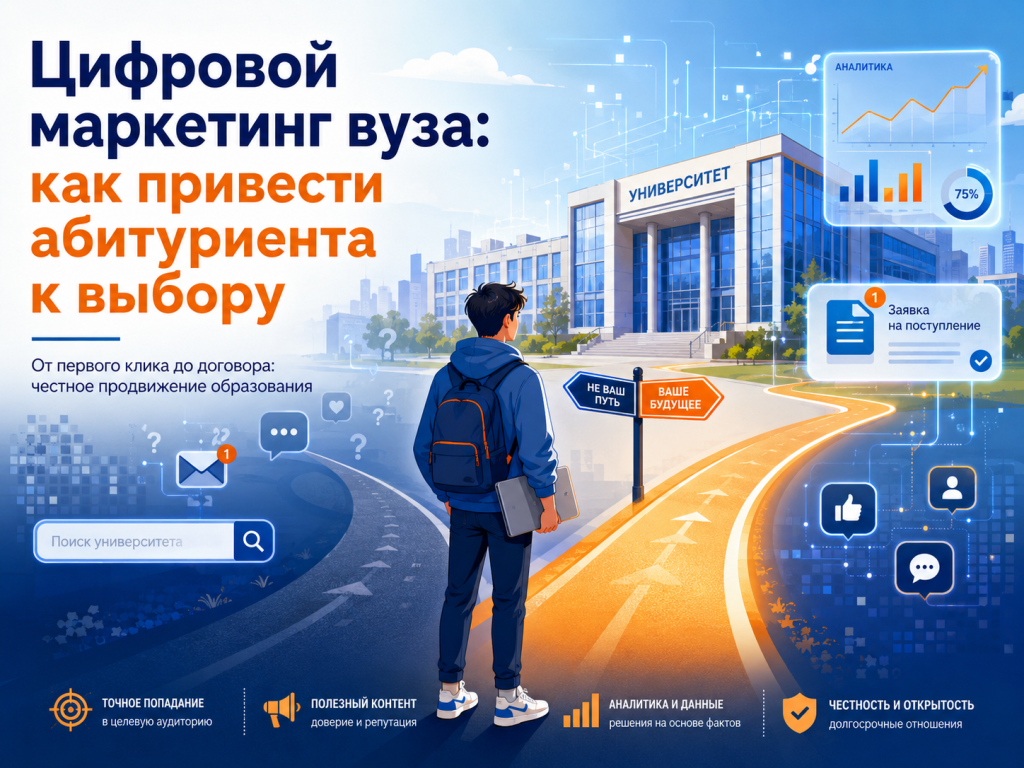 Цифровой маркетинг вуза: как привести абитуриента к выбору